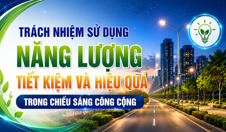 [TIẾT KIỆM ĐIỆN] Trách nhiệm sử dụng năng lượng tiết kiệm và hiệu quả trong chiếu sáng công cộng
