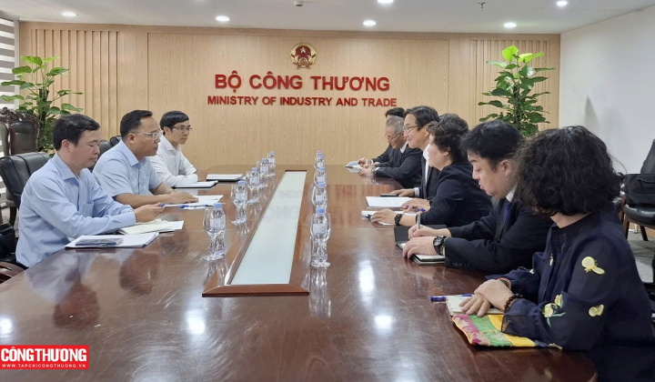 Thứ trưởng Nguyễn Hoàng Long làm việc với lãnh đạo Tập đoàn Idemitsu (Nhật Bản)