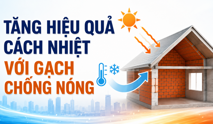[TIẾT KIỆM ĐIỆN] Tăng hiệu quả cách nhiệt với gạch chống nóng