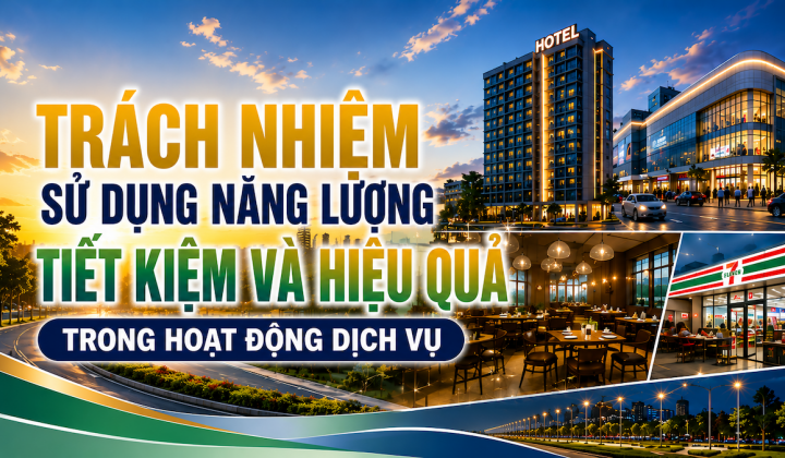 [TIẾT KIỆM ĐIỆN] Trách nhiệm sử dụng năng lượng tiết kiệm và hiệu quả trong hoạt động dịch vụ