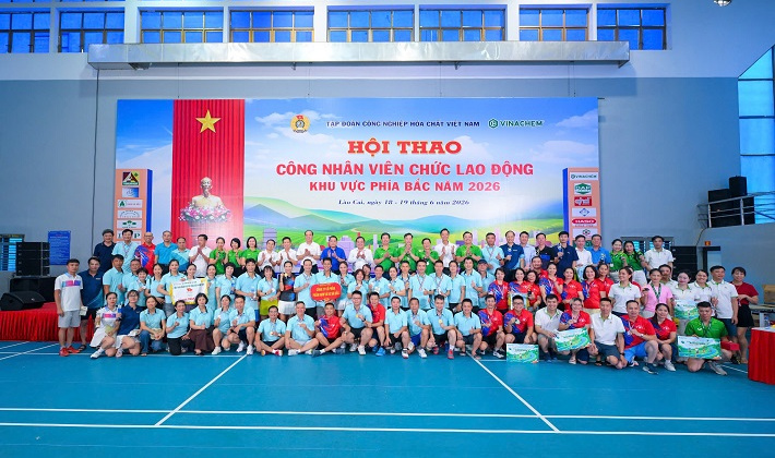 Bế mạc Hội thao CNVCLĐ Vinachem 2026 khu vực phía Bắc: Khỏe để lao động, đoàn kết để phát triển