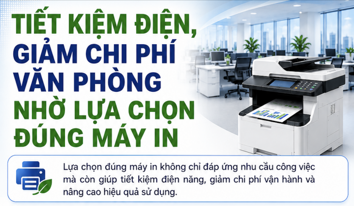 [TIẾT KIỆM ĐIỆN] Tiết kiệm điện, giảm chi phí văn phòng nhờ lựa chọn đúng máy in