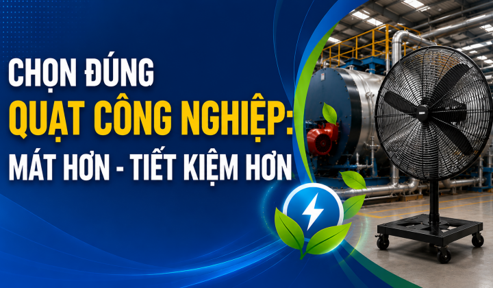 [TIẾT KIỆM ĐIỆN] Chọn đúng quạt công nghiệp: Mát hơn - Tiết kiệm hơn