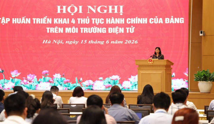Đảng bộ Chính phủ triển khai 4 thủ tục hành chính của Đảng trên môi trường điện tử