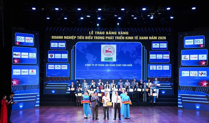 VADFCO được vinh danh tại Lễ trao Bảng vàng Doanh nghiệp tiêu biểu trong phát triển kinh tế xanh năm 2026