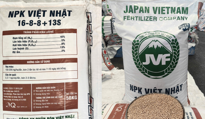 Phân bón Việt Nhật ra mắt dòng NPK 16-8-8+13S: Lời giải cho bài toán dinh dưỡng hợp lý và tối ưu chi phí