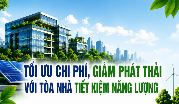 [TIẾT KIỆM ĐIỆN] Tối ưu chi phí, giảm phát thải với tòa nhà tiết kiệm năng lượng