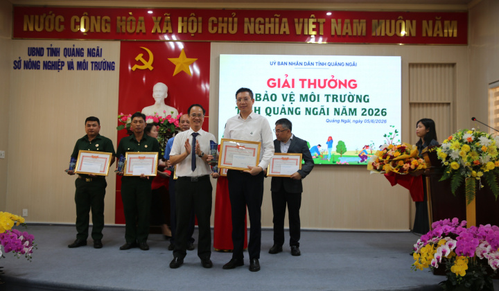 BSR được vinh danh tại Giải thưởng Bảo vệ môi trường tỉnh Quảng Ngãi