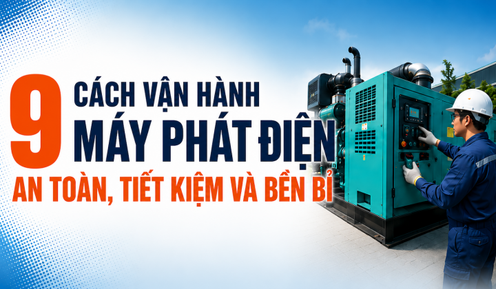 [TIẾT KIỆM ĐIỆN] 9 cách vận hành máy phát điện an toàn, tiết kiệm và bền bỉ
