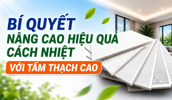 [TIẾT KIỆM ĐIỆN] Bí quyết nâng cao hiệu quả cách nhiệt với tấm thạch cao