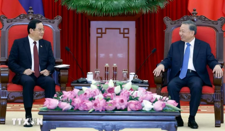 Tổng Bí thư, Chủ tịch nước Tô Lâm tiếp Thủ tướng Lào Sonexay Siphandone