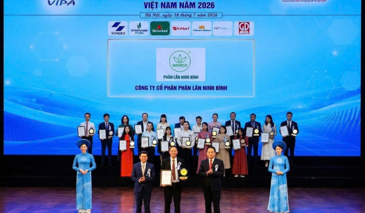NIFERCO được vinh danh Top 10 Nhãn hiệu nổi tiếng Việt Nam năm 2026