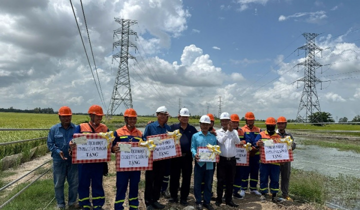 Chủ tịch HĐQT Trường Sơn (TSA) động viên cán bộ nhân viên đẩy nhanh tiến độ Dự án đường dây 110kV Châu Đốc – Cái Dầu