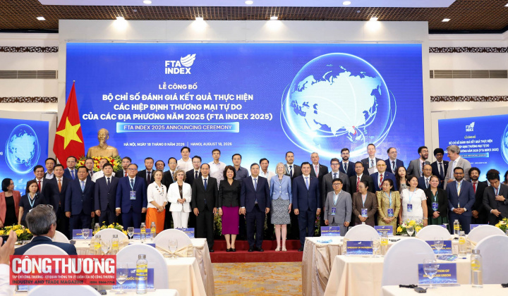 [CHÙM ẢNH] Lễ công bố Bộ chỉ số đánh giá kết quả thực thi Hiệp định thương mại tự do (FTA Index) năm 2025