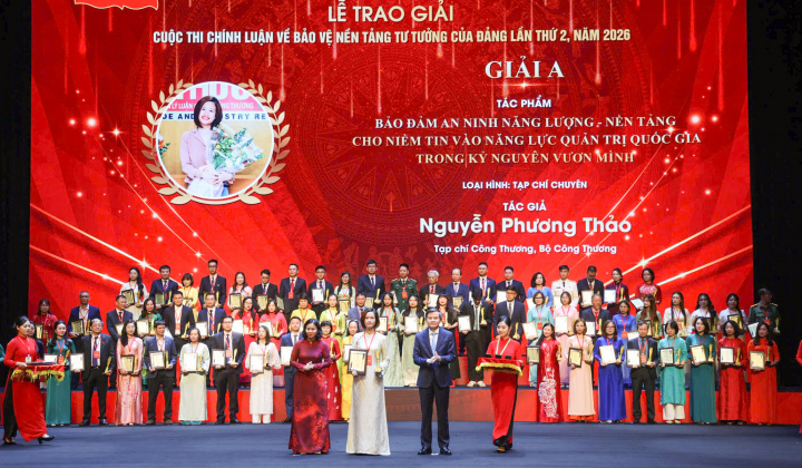Tạp chí Công Thương đạt giải A Cuộc thi chính luận về bảo vệ nền tảng tư tưởng của Đảng trong Đảng bộ Chính phủ lần thứ 2, năm 2026
