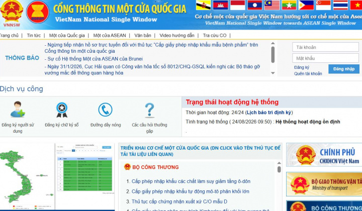 Quy định mới về đăng ký, thu hồi, quản lý tài khoản người sử dụng Cổng thông tin một cửa quốc gia