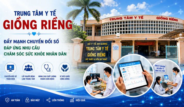 Trung tâm Y tế Giồng Riềng: Đẩy mạnh chuyển đổi số đáp ứng nhu cầu chăm sóc sức khỏe nhân dân