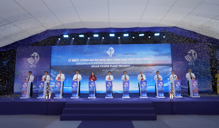 Tây Ninh: Khởi công Dự án Nhà máy điện mặt trời Dầu Tiếng 5 với tổng mức đầu tư 7.774 tỷ đồng
