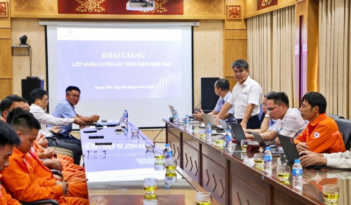 Thủy điện Trung Sơn: Nâng cao kiến thức, kỹ năng về an toàn điện năm 2026