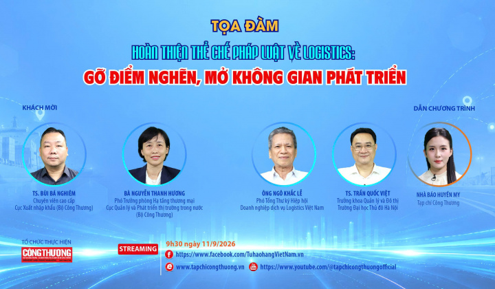 [TRỰC TUYẾN] Hoàn thiện thể chế pháp luật về logistics: Gỡ điểm nghẽn, mở không gian phát triển