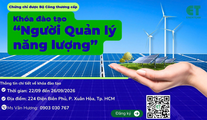 Bộ Công Thương tổ chức khóa đào tạo Người quản lý năng lượng, Kiểm toán viên năng lượng tháng 9