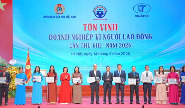 Tiên Hưng được tôn vinh Doanh nghiệp tiêu biểu vì người lao động năm 2026