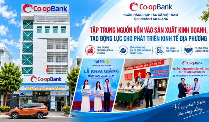 Ngân hàng Hợp tác xã Việt Nam - Chi nhánh An Giang: Tập trung nguồn vốn vào sản xuất kinh doanh, tạo động lực cho phát triển kinh tế địa phương