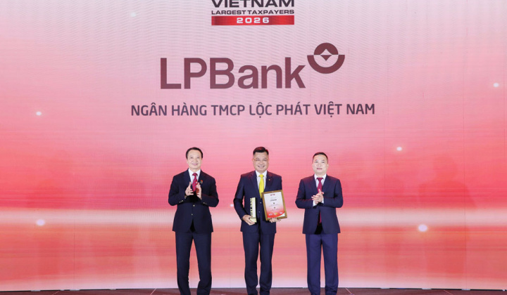 LPBank được vinh danh Top 6 ngân hàng tư nhân nộp ngân sách lớn nhất Việt Nam 2026