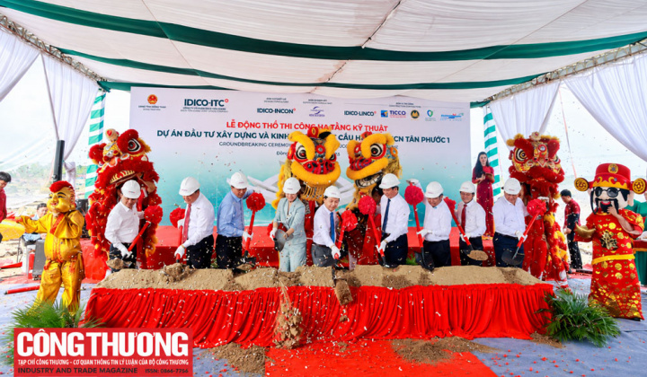 Đồng Tháp: Động thổ thi công hạ tầng Khu công nghiệp Tân Phước 1 quy mô gần 6.000 tỷ đồng