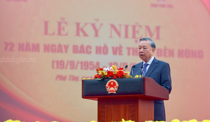 Phát biểu của Tổng Bí thư, Chủ tịch nước Tô Lâm tại Lễ kỷ niệm 72 năm Ngày Bác Hồ về thăm Đền Hùng