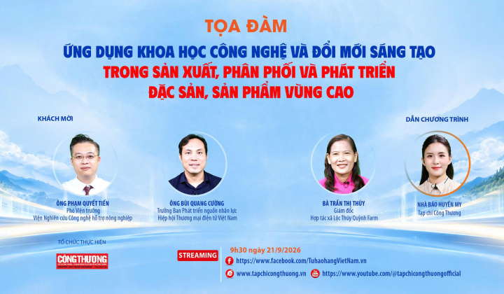 [Tọa đàm trực tuyến] Ứng dụng khoa học công nghệ và đổi mới sáng tạo trong sản xuất, phân phối và phát triển đặc sản, sản phẩm vùng cao