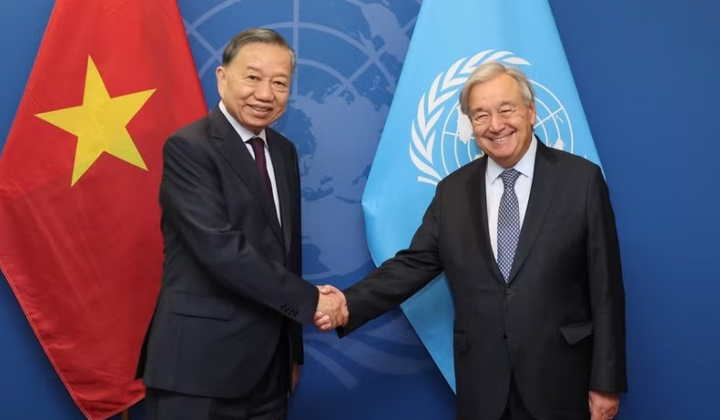 Tổng Bí thư, Chủ tịch nước Tô Lâm gặp Tổng Thư ký Liên Hợp Quốc António Guterres