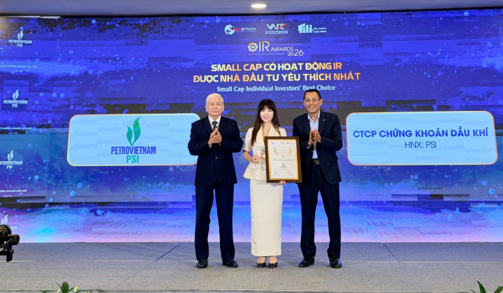 Chứng khoán PSI ghi dấu ấn mới tại IR Awards 2026, mở rộng nền tảng tăng trưởng