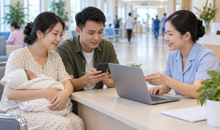 Hà Nội thí điểm hỗ trợ đăng ký khai sinh ngay tại Bệnh viện Phụ sản Hà Nội