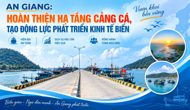 An Giang: Hoàn thiện hạ tầng cảng cá, tạo động lực phát triển kinh tế biển