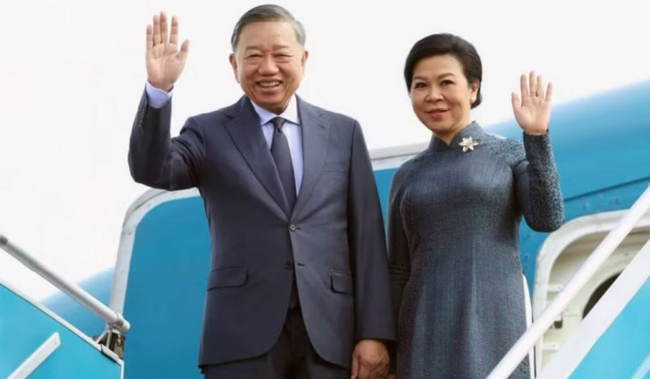 Tổng Bí thư, Chủ tịch nước Tô Lâm cùng Phu nhân lên đường thăm cấp Nhà nước tới Nga, thăm chính thức Pháp và dự Hội nghị Thượng đỉnh Không gian vũ trụ