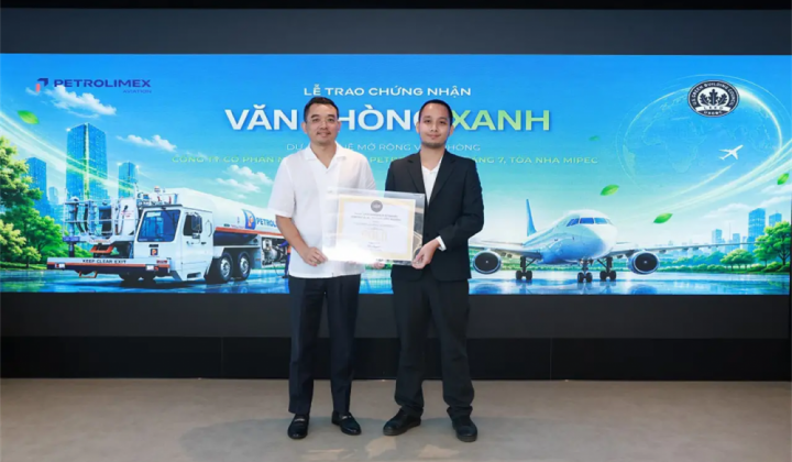 Petrolimex Aviation đón nhận Chứng nhận “Văn Phòng Xanh” - Dấu ấn trong hành trình kiến tạo môi trường làm việc bền vững