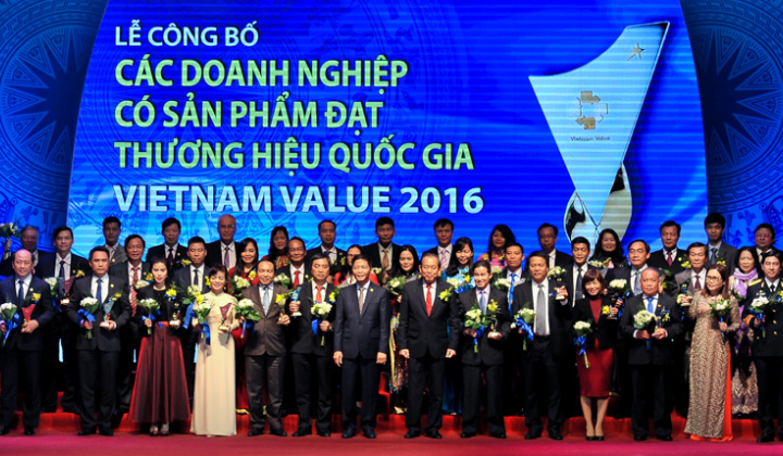88 doanh nghiệp có sản phẩm đạt Thương hiệu Quốc gia năm 2016