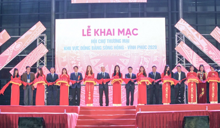 Khai mạc Hội chợ Thương mại khu vực đồng bằng sông Hồng - Vĩnh Phúc 2020
