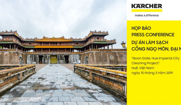 Làm sạch Cổng Ngọ Môn bằng công nghệ Hơi nước nóng