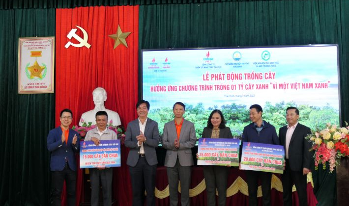 PVEP: Tài trợ 50.000 cây xanh rừng phòng hộ ven biển cho tỉnh Thái Bình
