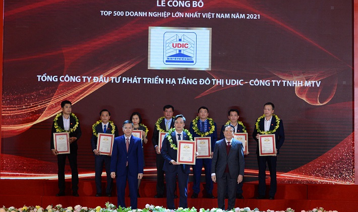 UDIC được xếp hạng Top 500 doanh nghiệp lớn nhất Việt Nam năm 2021