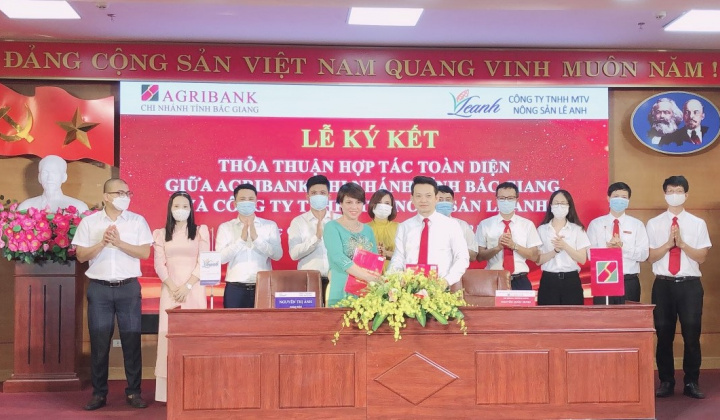Công ty Nông sản Lê Anh ký kết hợp tác toàn diện trị giá 200 tỷ với Agribank Chi nhánh tỉnh Bắc Giang