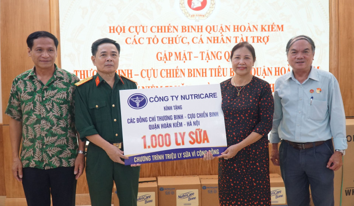 Nutricare trao tặng 1000 ly sữa tới thương binh, cựu chiến binh