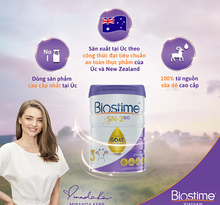 Công ty Hoan TT ra mắt sản phẩm sữa dê Biostime Goat hương vị tự nhiên được nhập khẩu từ Úc