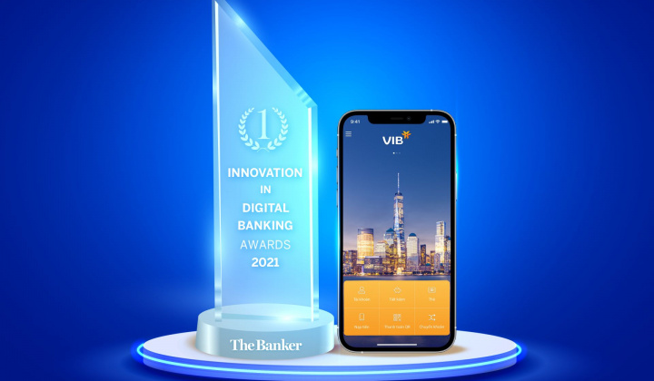 VIB được The Banker trao giải Đổi mới sáng tạo trong lĩnh vực ngân hàng số năm 2021
