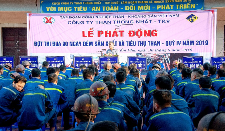 Than Thống Nhất phát động "90 ngày đêm sản xuất và tiêu thụ than"
