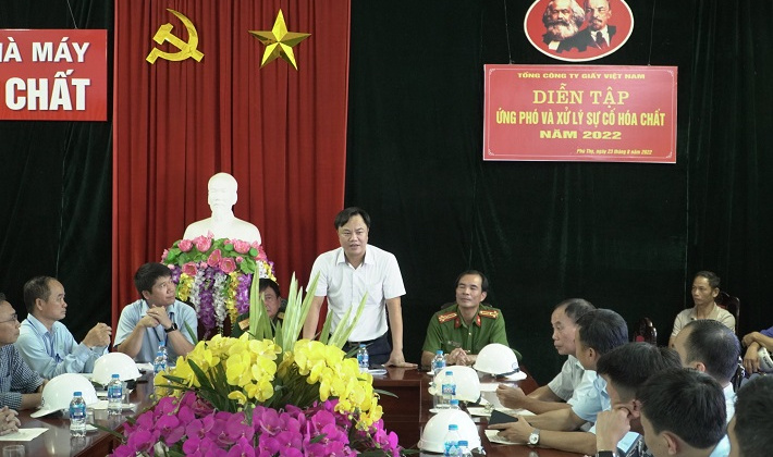 Vinapaco diễn tập ứng phó và xử lý sự cố hóa chất