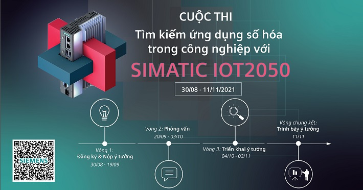 Siemens khởi động Cuộc thi “Tìm kiếm ứng dụng số hóa trong công nghiệp với SIMATIC IOT2050” dành cho kỹ sư và sinh viên Việt Nam