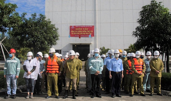 Diễn tập PCTT & TKCN, Nhiệt điện Hải phòng nâng cao nhận thức, ý thức trách nhiệm, chủ động sẵn sàng ứng phó